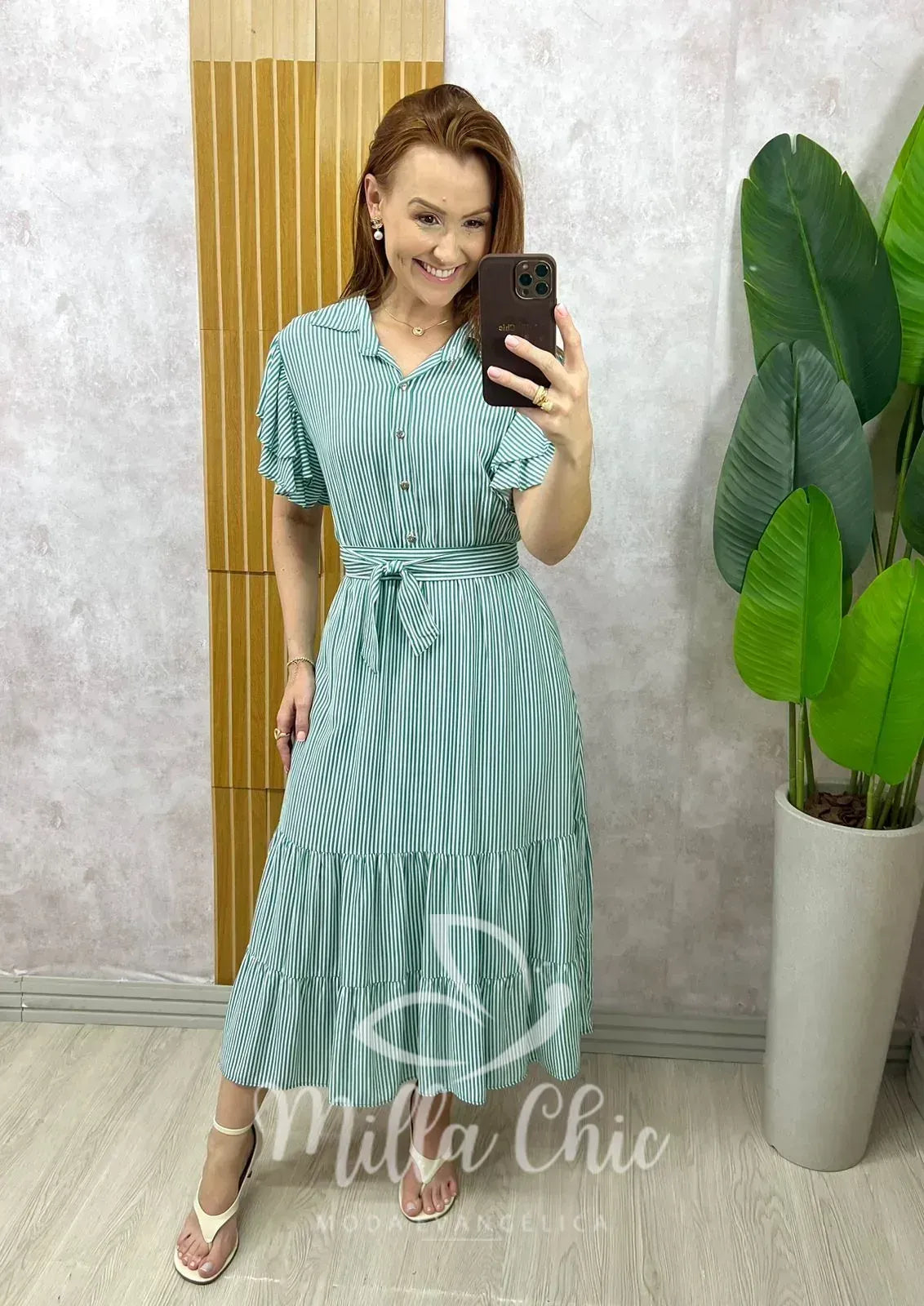 Vestido Belinda Em Viscolinho – Verde