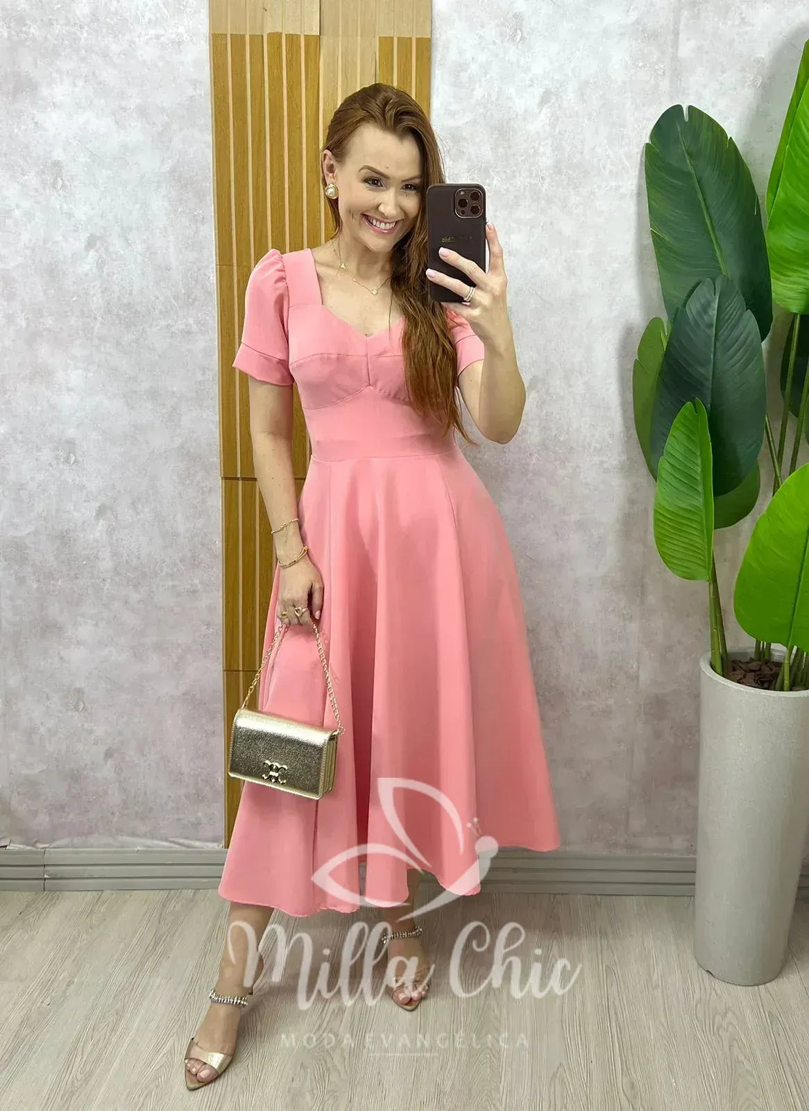 Vestido Fabíola – Rosa
