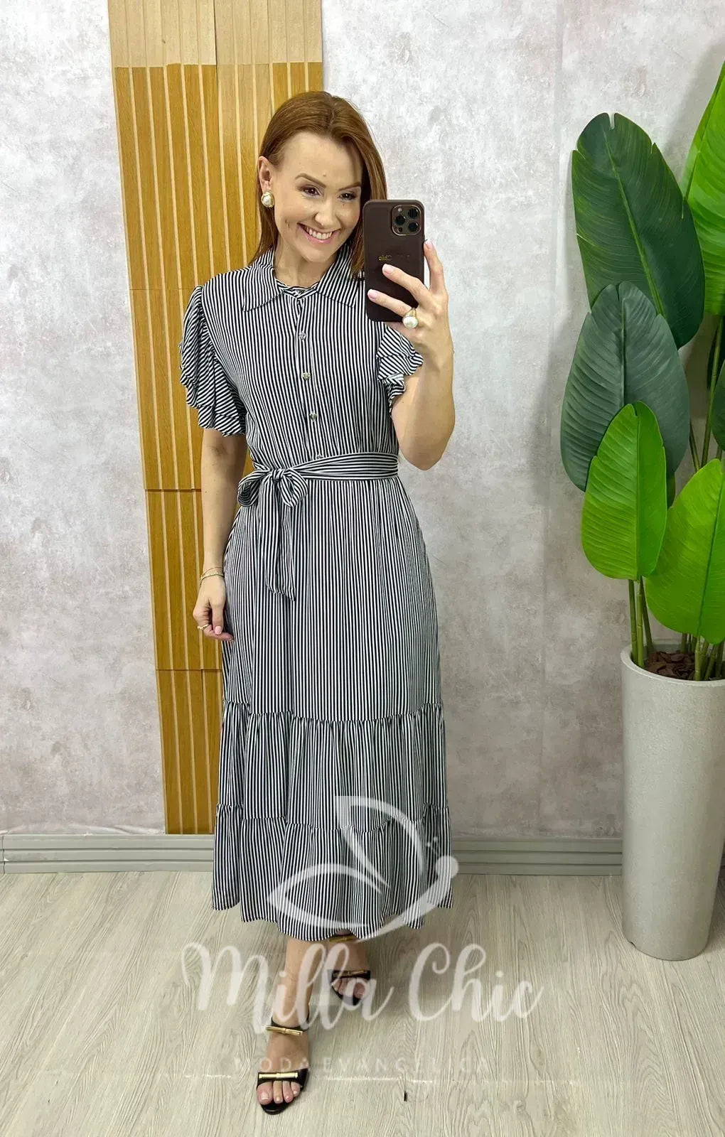 Vestido Belinda Em Viscolinho – P&B