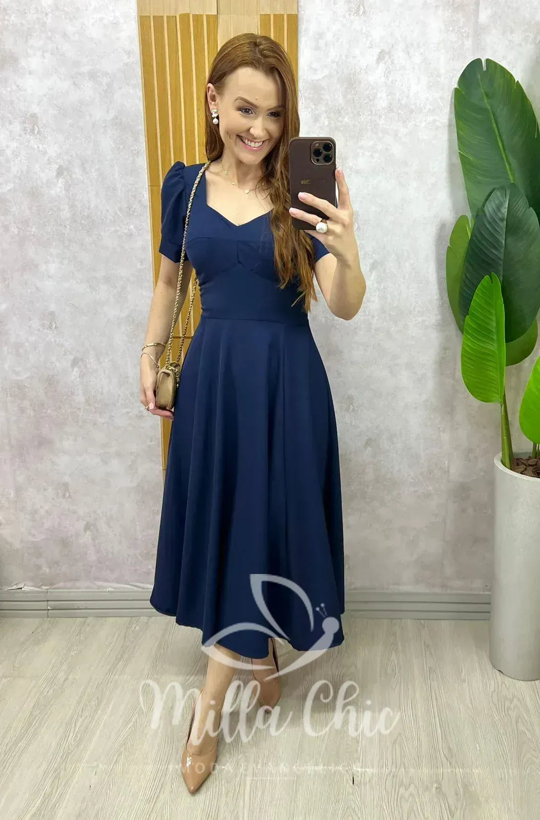 Vestido Fabíola – Azul Marinho