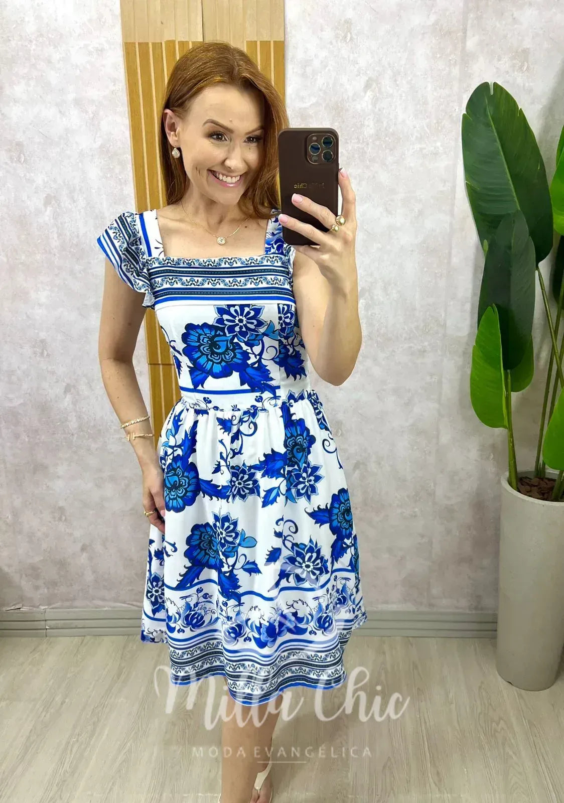 Vestido Nina Estampa Azulejo