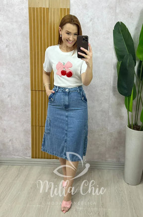 Saia jeans Alana