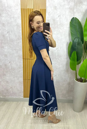 Vestido Fabíola – Azul Marinho