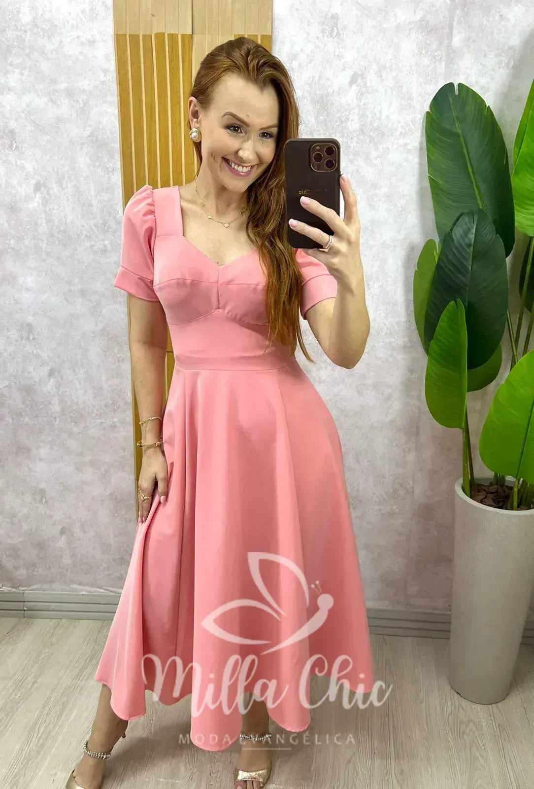 Vestido Fabíola – Rosa