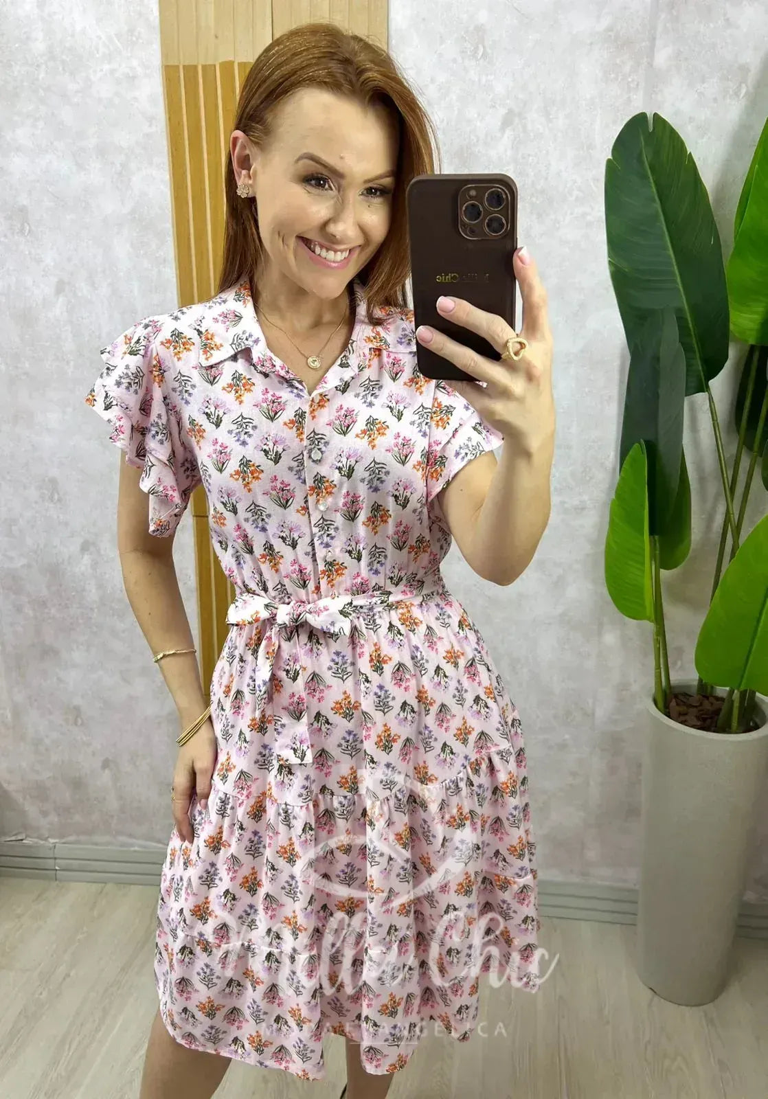 Vestido Maitê Em Linho – Rosa