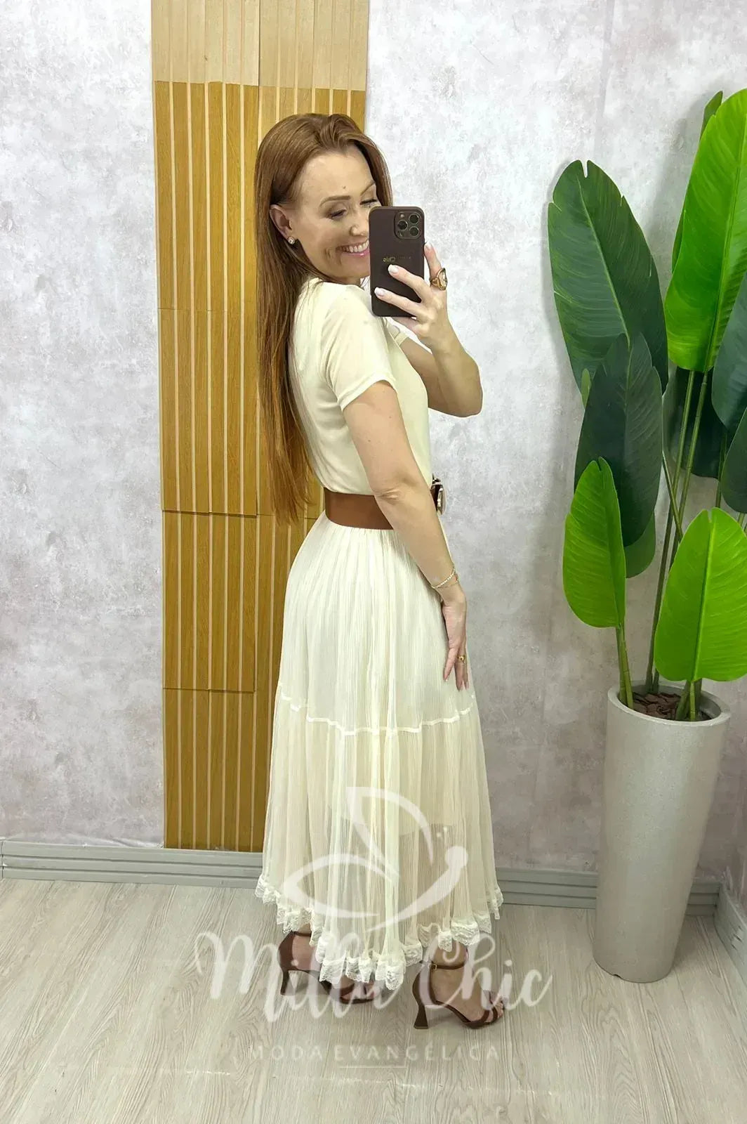 Saia Angélica Em Tule – Creme