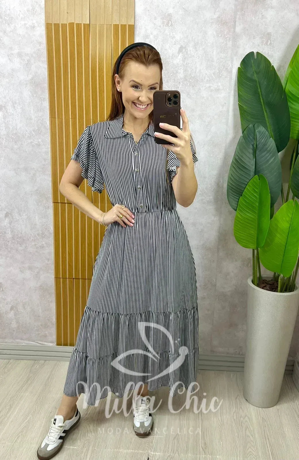 Vestido Belinda Em Viscolinho – P&B