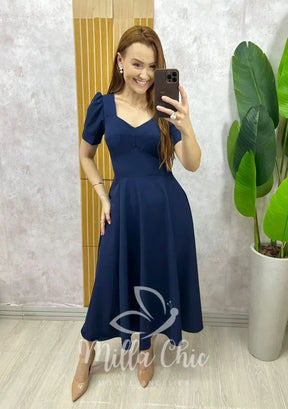 Vestido Fabíola – Azul Marinho