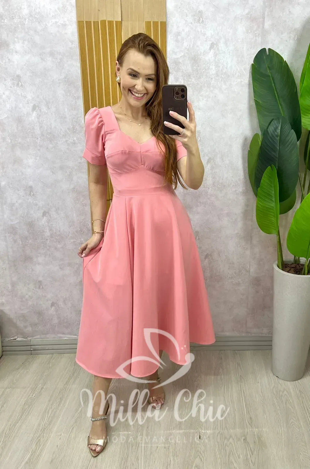 Vestido Fabíola – Rosa