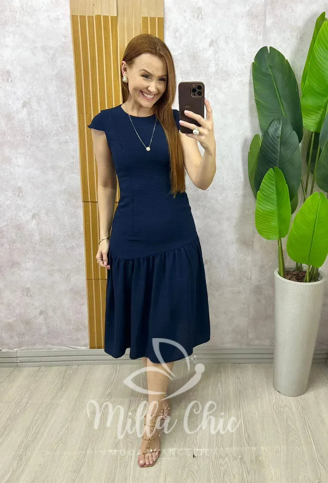 Vestido Tânia – Azul Marinho