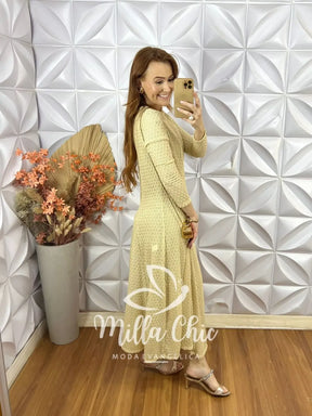 Vestido Julieta Em Renda Crochet – Nude
