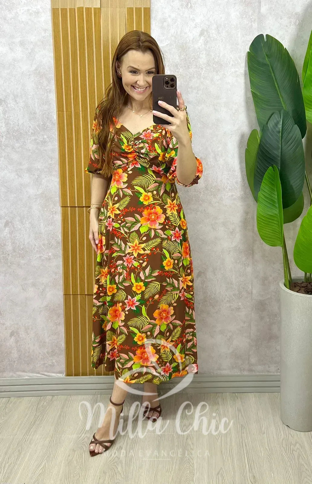 Vestido Cléo – Marrom